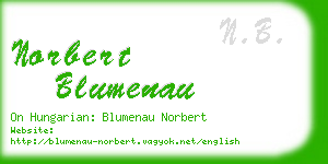 norbert blumenau business card